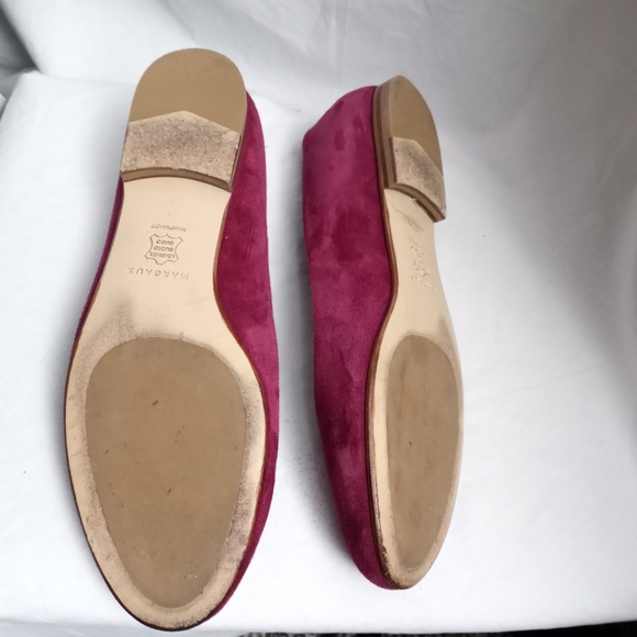 MARGAUX Handmade Deep Magenta Suede Ballet Flats - Picture 5 of 8